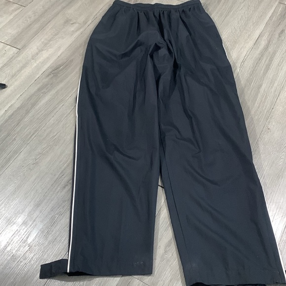 Nike Gold Black w/White Side Trim Pull On Leg Zip Athletic Pants size L - Picture 7 of 12